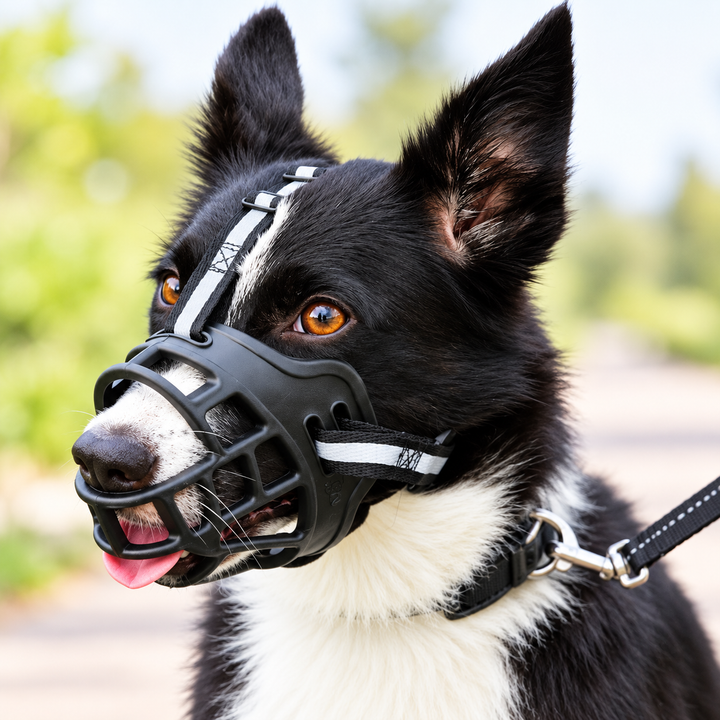 Adjustable Breathable Basket Dog Muzzle Bowlift