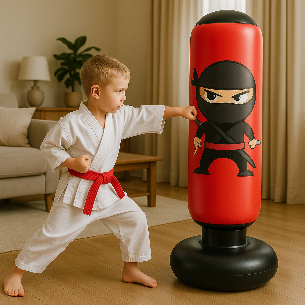BowLift | Free Standing Punching Bag PowerPunch – Safe Inflatable Punching Bag for Children 2–15 years