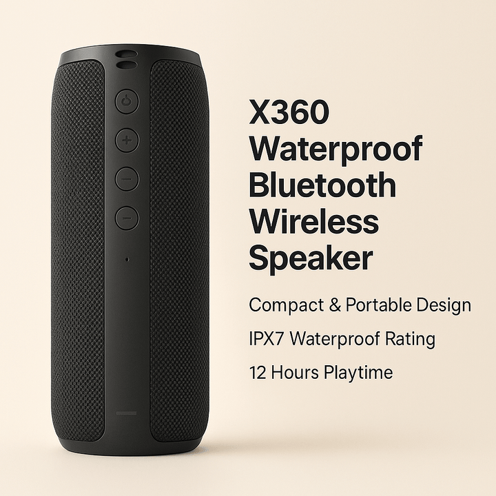 BowLift | Best Waterproof Bluetooth Wireless Speaker x360 Compact Small