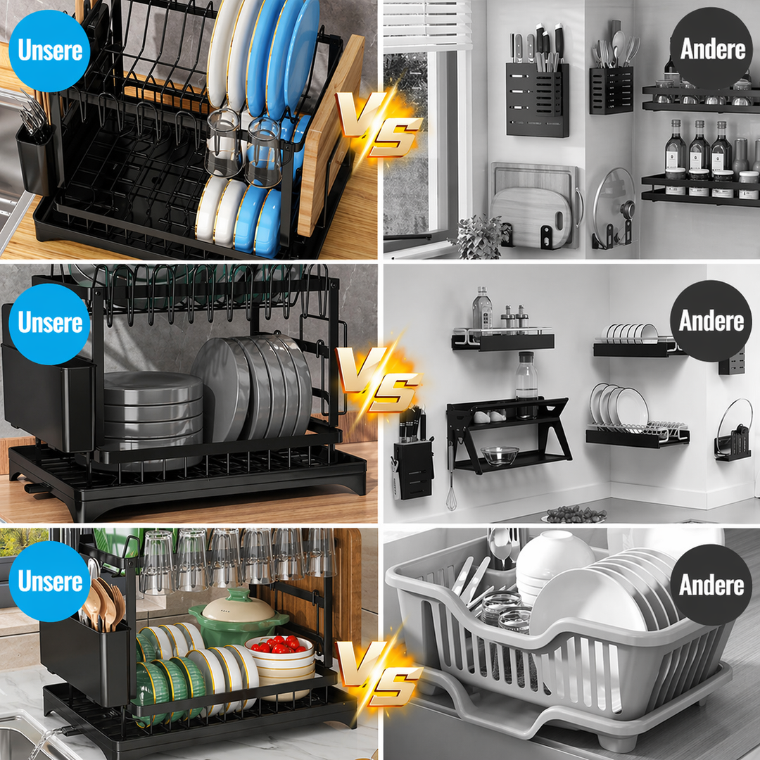 Premium 2-layer dish rack for the kitchen | Bowlift