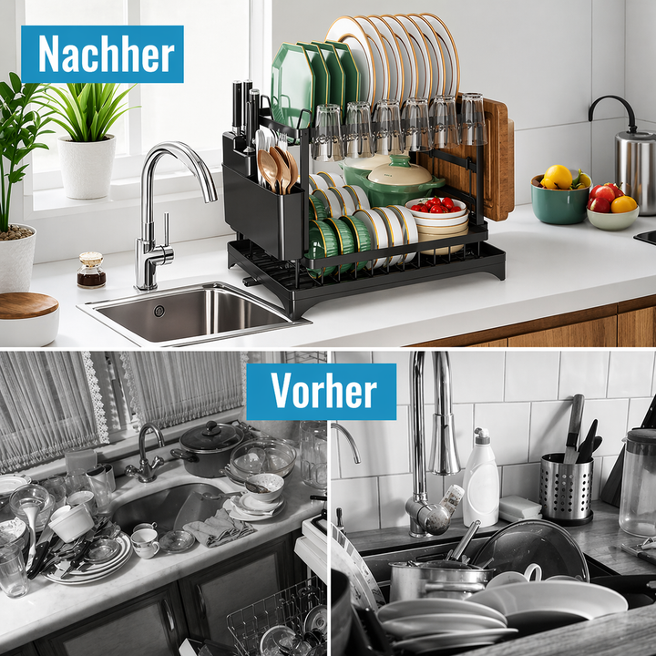 Premium 2-layer dish rack for the kitchen | Bowlift