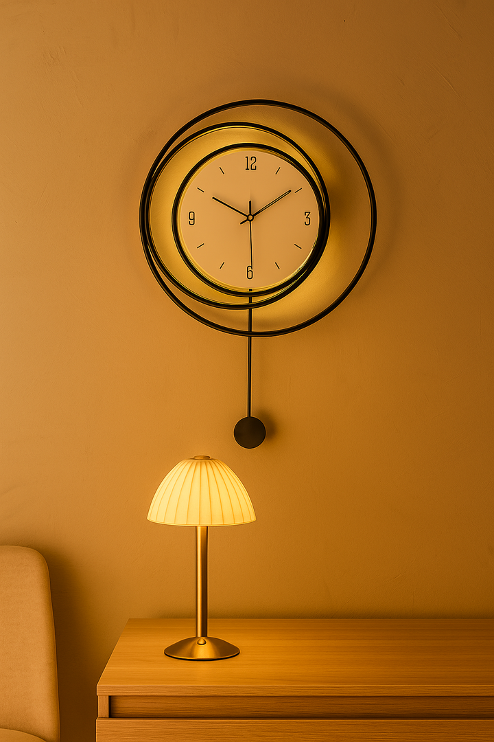 SilentGlow – Minimalist round wall clock with clear numbers and silent movement Bowlift