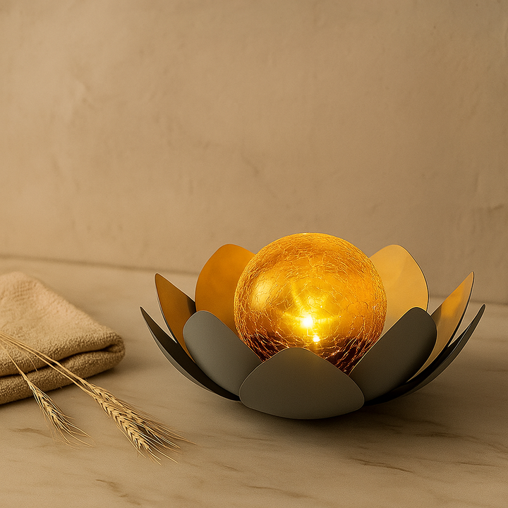 Solar-powered Lotus Flower Garden Lamp with Soft Ambient Lighting Bowlift