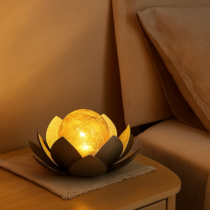 Solar-powered Lotus Flower Garden Lamp with Soft Ambient Lighting Bowlift