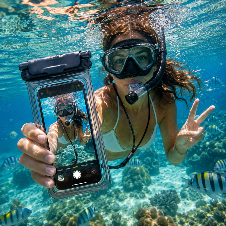 Water-repellent smartphone case with neck strap | Bowlift