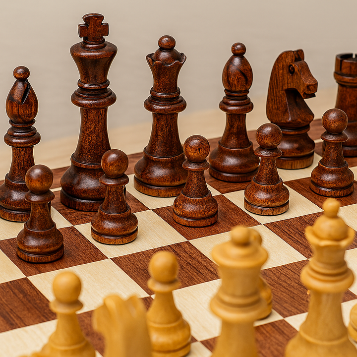BowLift | Wooden Chess Set – Tournament Grade Folding Board with Handcrafted Pieces