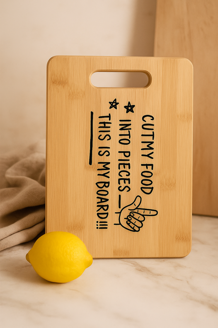 Gravieretes Bamboo Cutting Board – Humorous Kitchen Decoration and Gift Bowlift