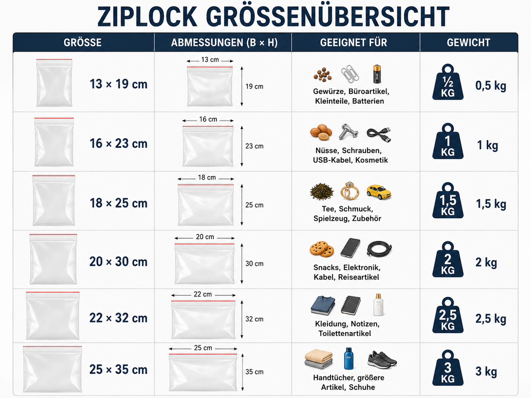 Resealable Ziplock bags 100-pack | Bowlift