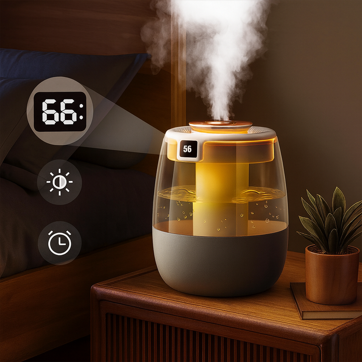 Quiet Night-Light Mode – 1300 ml Tank – Dry Air Relief for Bedroom & Nursery Bowlift