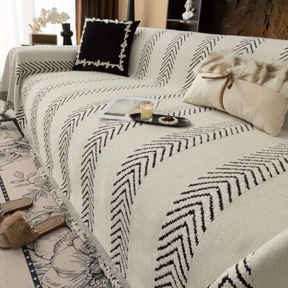 BowLift | Chevron Echo Line Sofa Cover