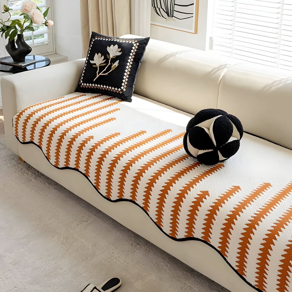 BowLift | Modern Chenille Sofa Cover with Stylish Protection