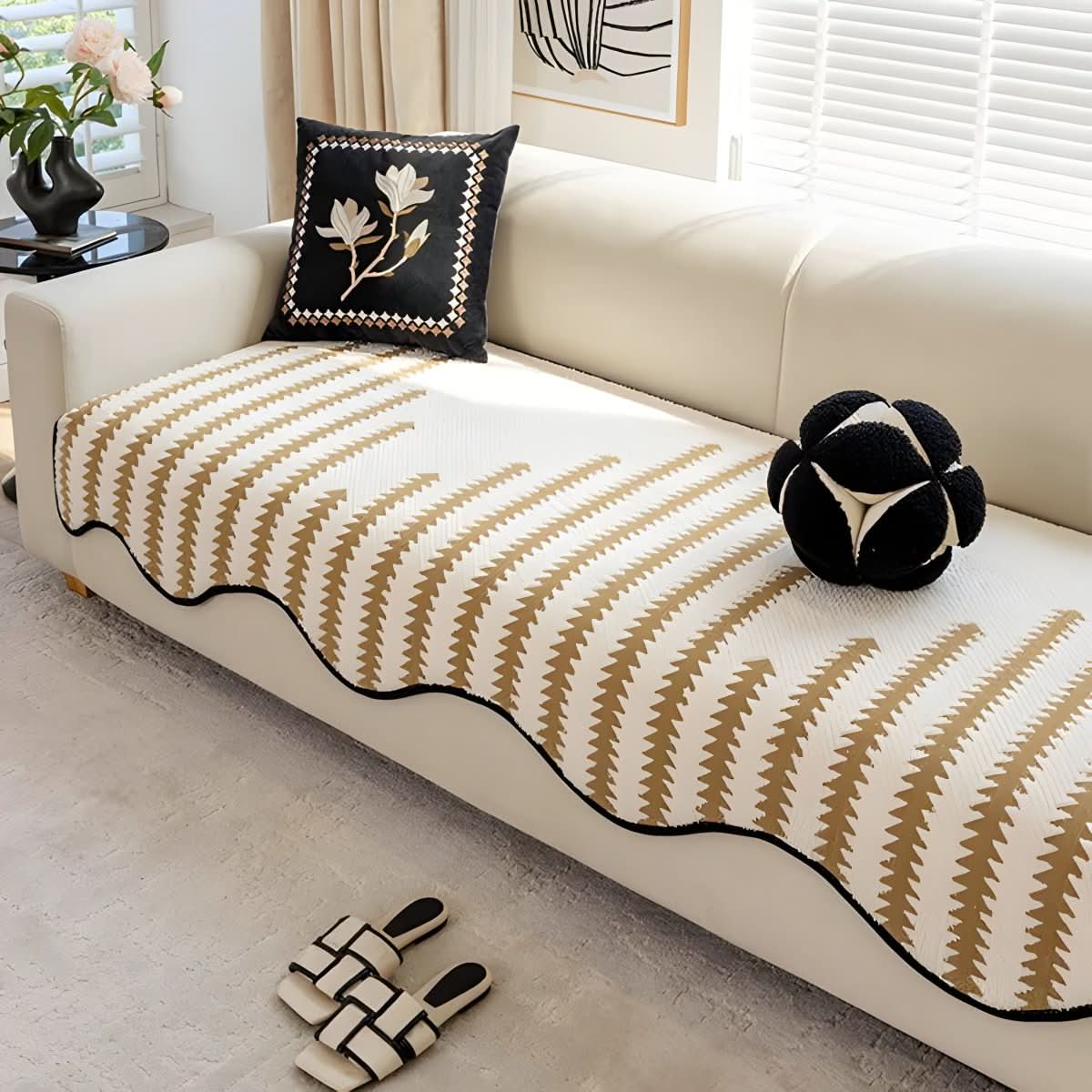 BowLift | Modern Chenille Sofa Cover with Stylish Protection