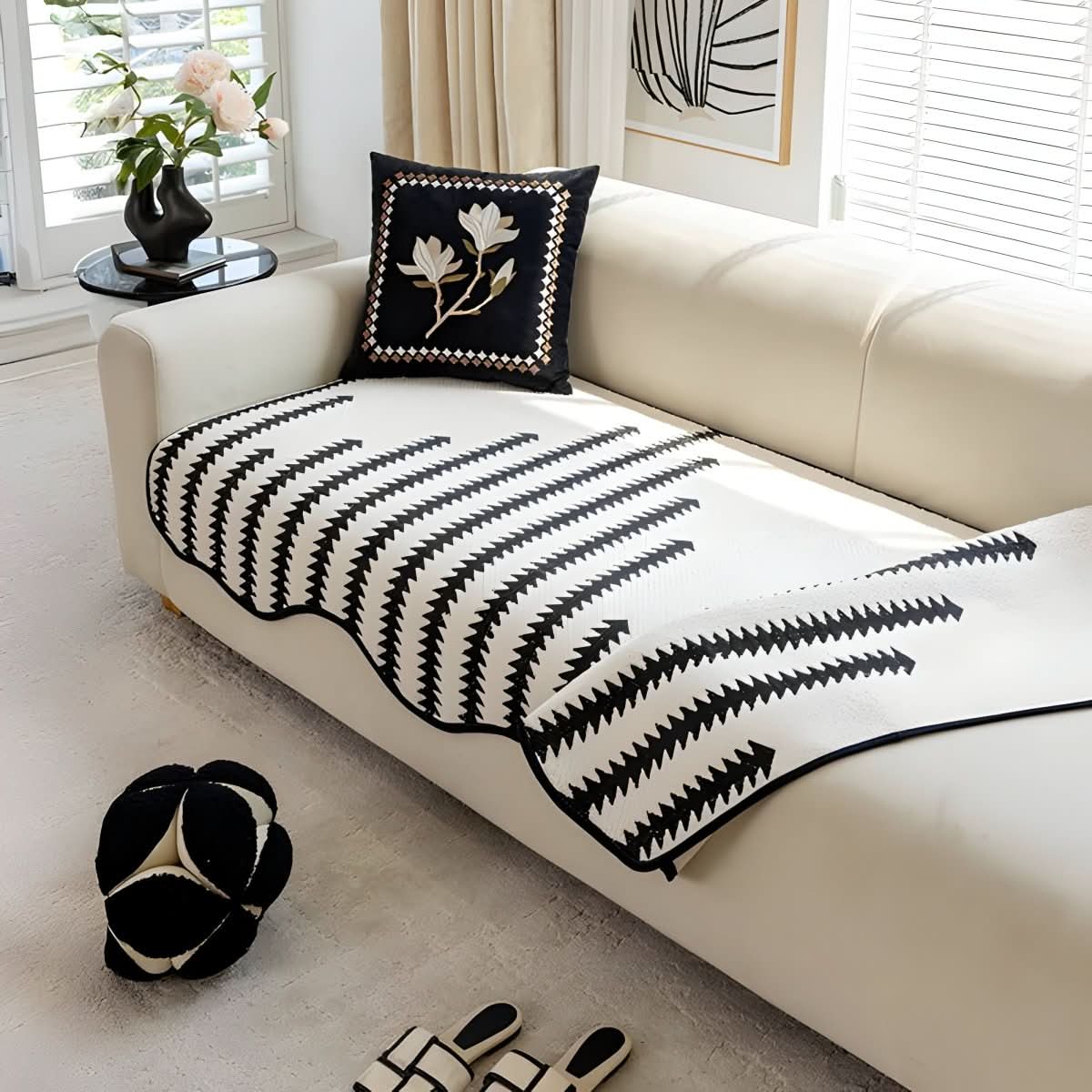 BowLift | Modern Chenille Sofa Cover with Stylish Protection