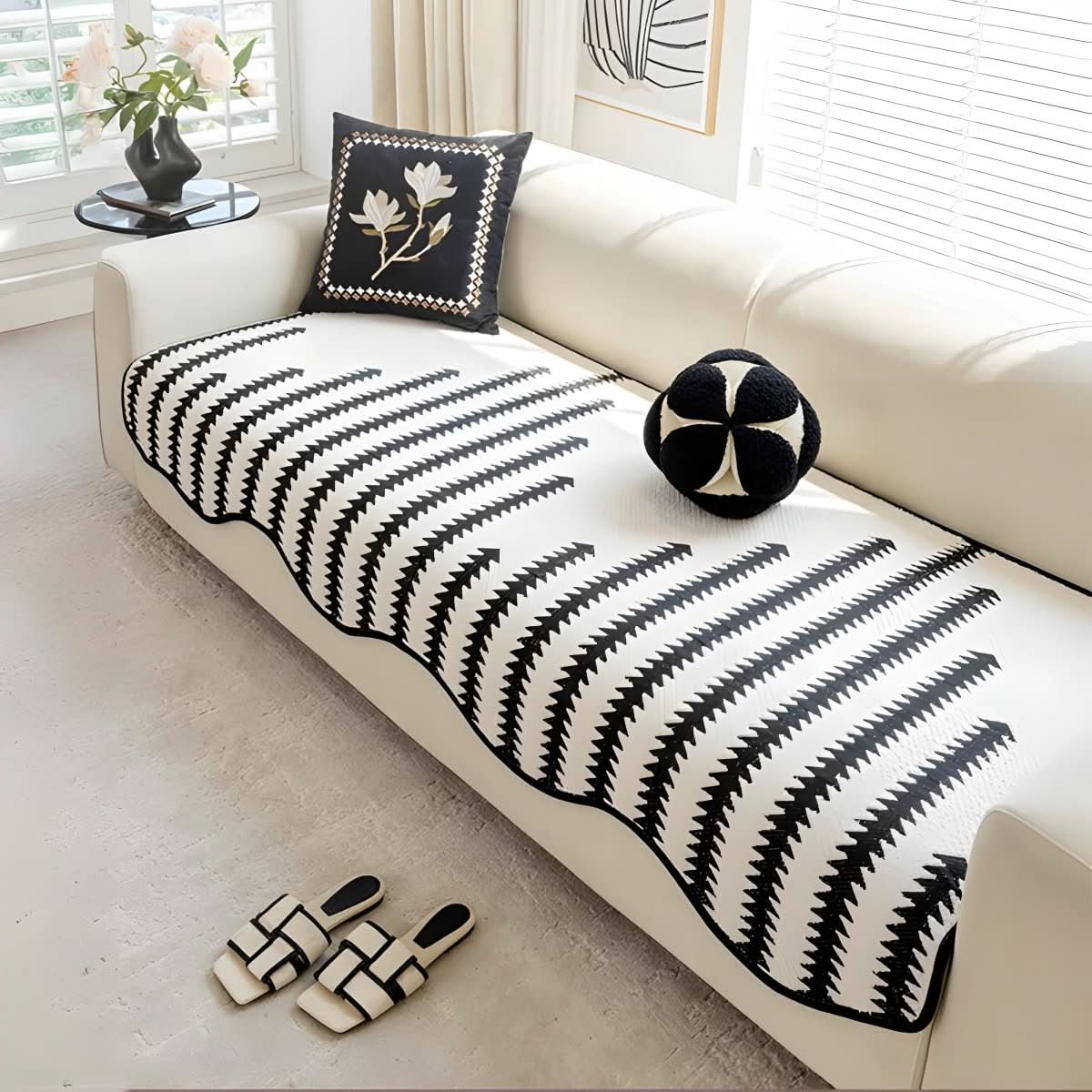 BowLift | Modern Chenille Sofa Cover with Stylish Protection