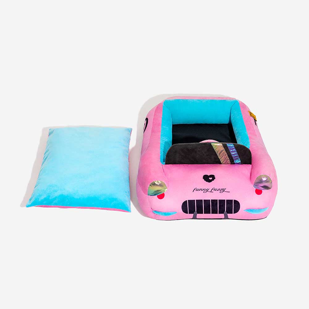 BowLift | FurElegance Classic Convertible Race Car Bed | Luxury bolster dog bed for stylish comfort and support