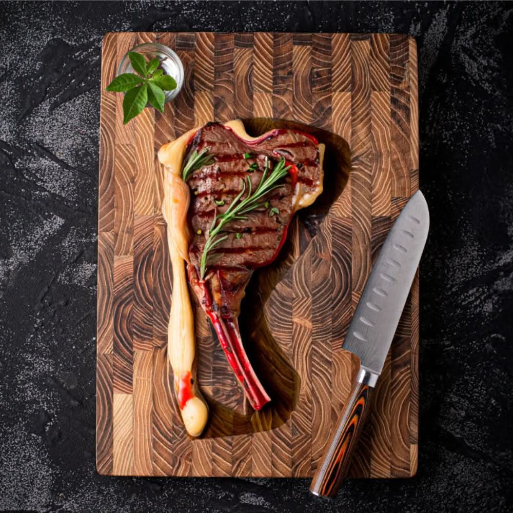 BowLift | End-Grain Wooden Cutting Board – Durable Chef Chopping Block