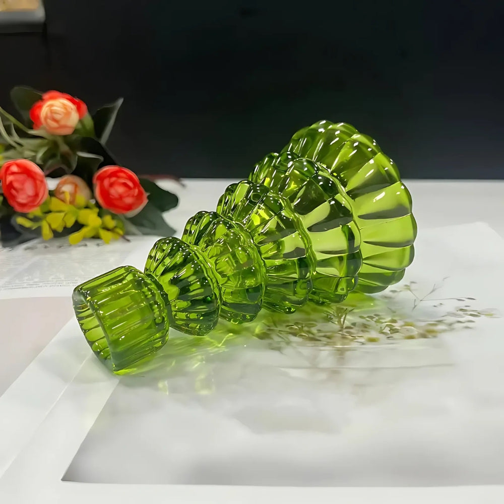 BowLift | LumiTree Glass Candle Holder Set – 3-piece Tree-shaped Table Decoration