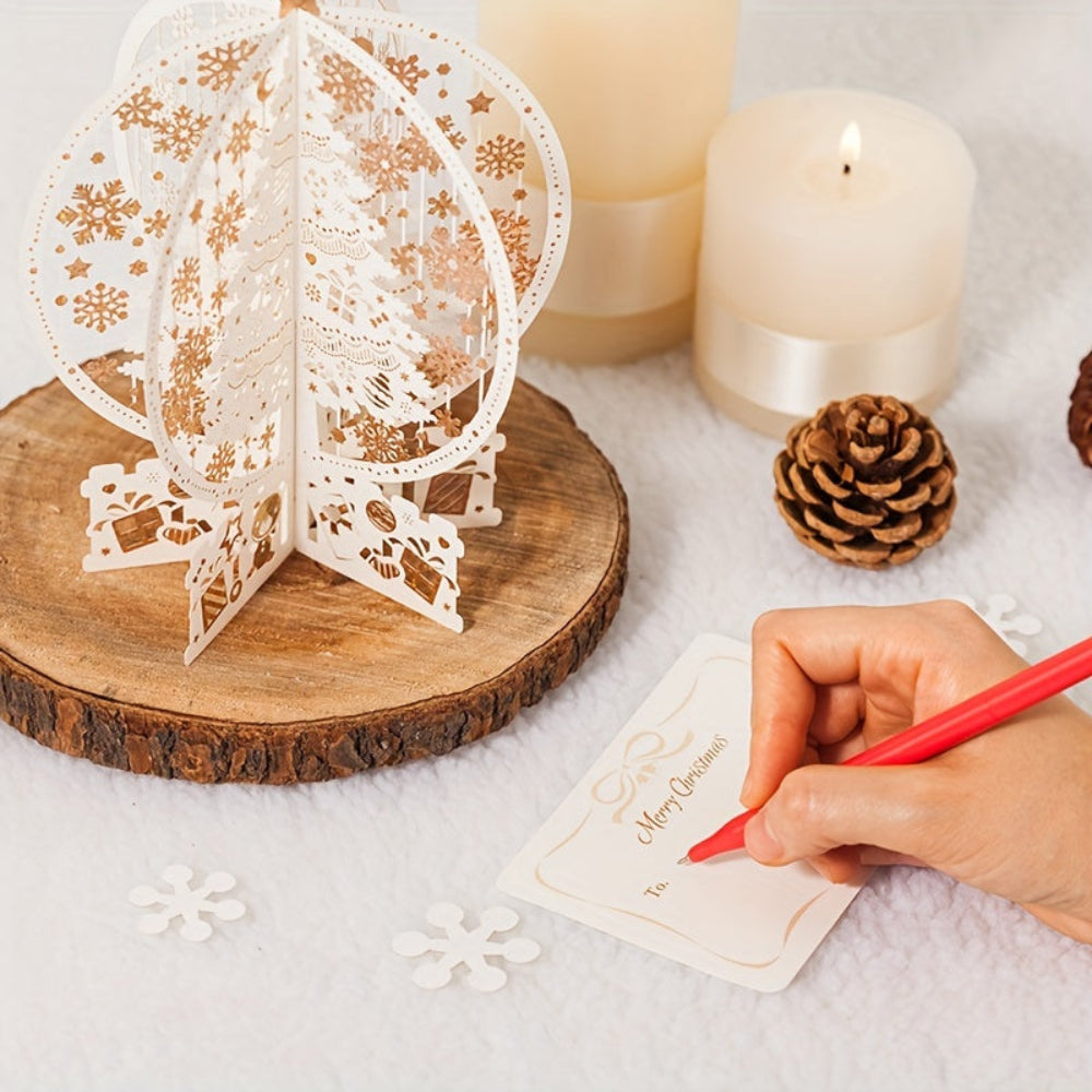 BowLift | Christmas Cards 3D Pop Up Laser Cut Tree Ornament Display