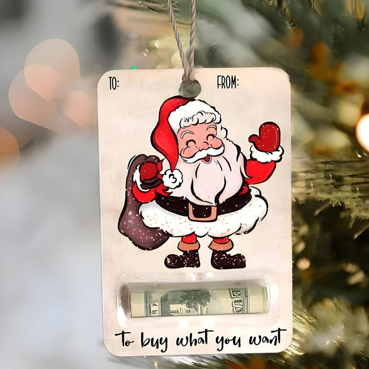 BowLift | Christmas Money Holder Wooden Gift Card Ornament Decoration
