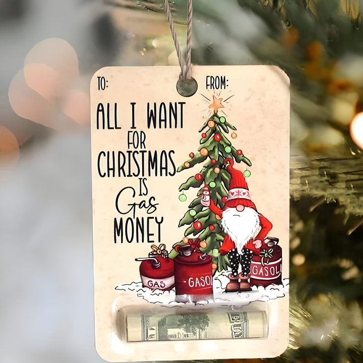 BowLift | Christmas Money Holder Wooden Gift Card Ornament Decoration