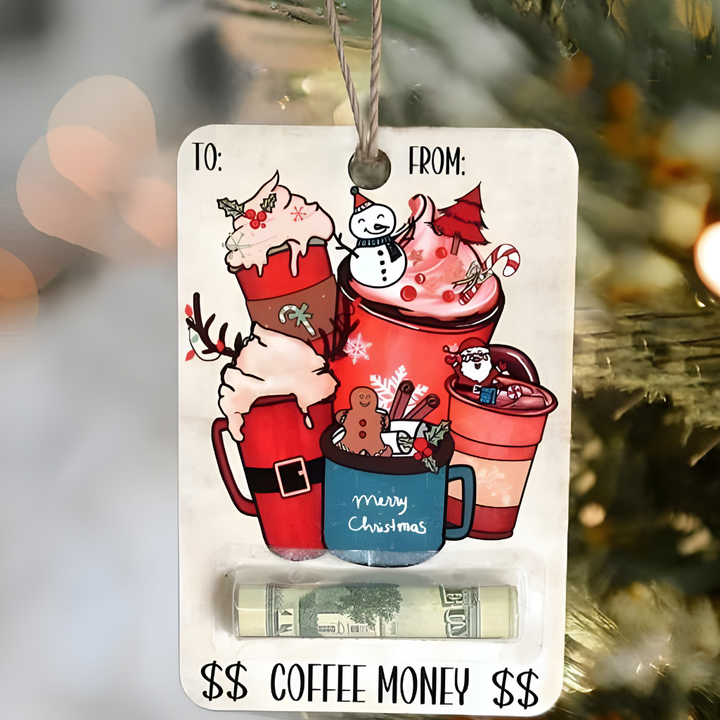 BowLift | Christmas Money Holder Wooden Gift Card Ornament Decoration