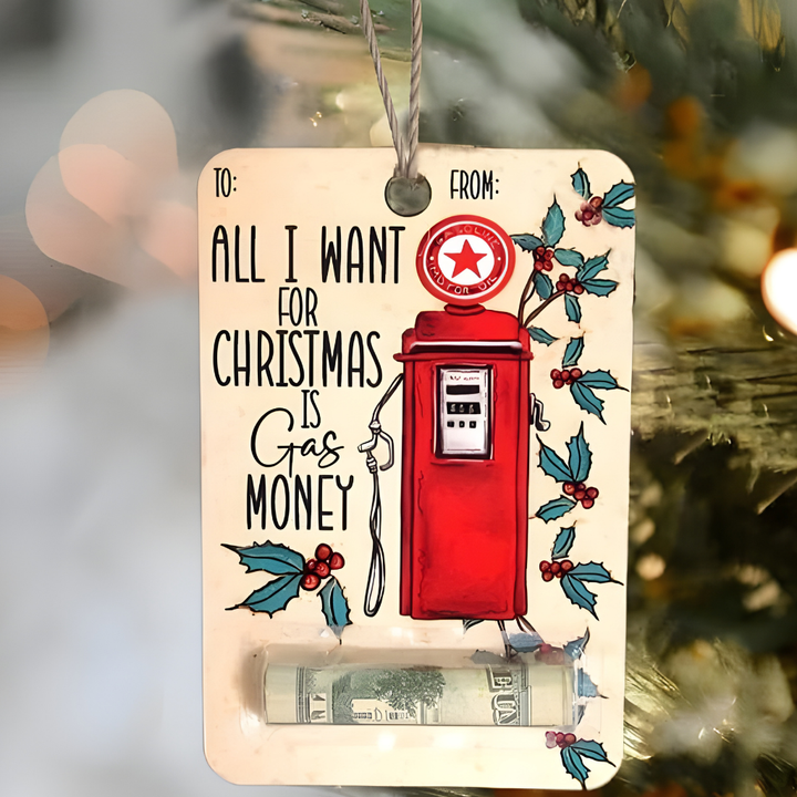 BowLift | Christmas Money Holder Wooden Gift Card Ornament Decoration