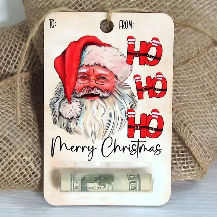 BowLift | Christmas Money Holder Wooden Gift Card Ornament Decoration