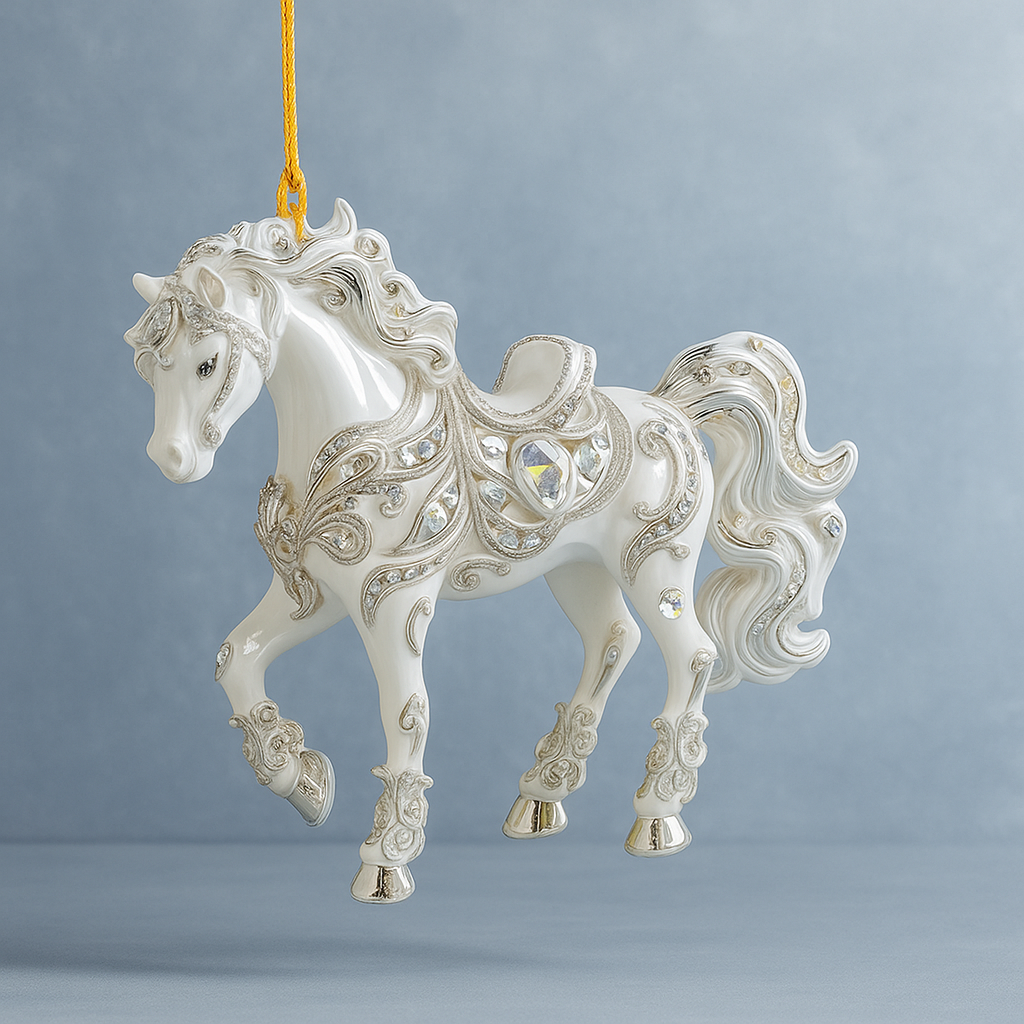 BowLift | Christmas Ornament Horse Acrylic Rhinestone Hanging Tree Decor