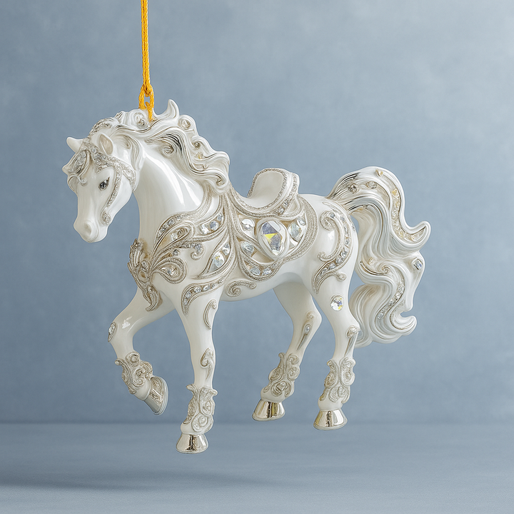 BowLift | Christmas Ornament Horse Acrylic Rhinestone Hanging Tree Decor