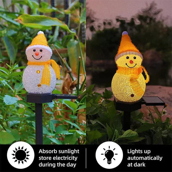 Solar-Powered Snowman Lamp - SolarSnow | Bowlift