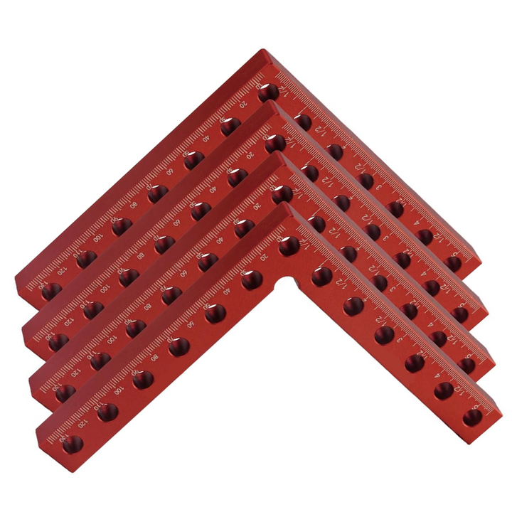 BowLift | 4 Pack 90 Degree Positioning Squares, 5.5" x 5.5"  Positioning Squares Right Angle Clamps for Picture Frames, Boxes, Cabinets or Drawers