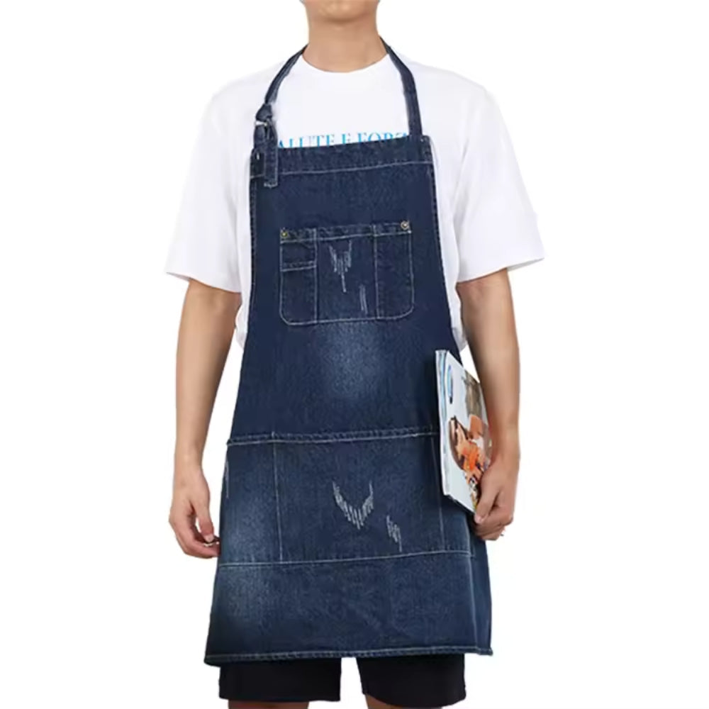 BowLift | Classic Blue Denim Pocket Apron