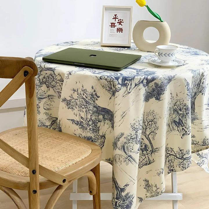 BowLift | French Classic Blue Vintage Dining Tablecloth