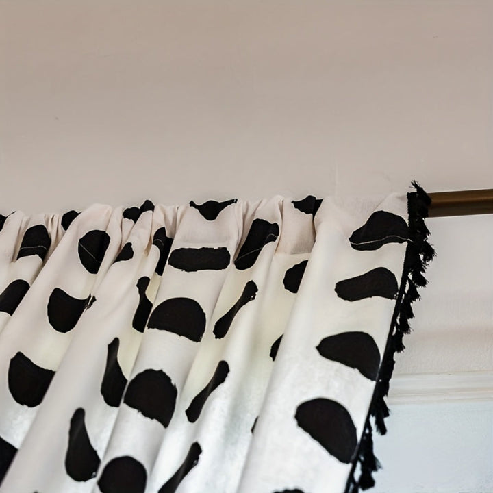 BowLift | Chic Polka Dot Tassel Window Curtain