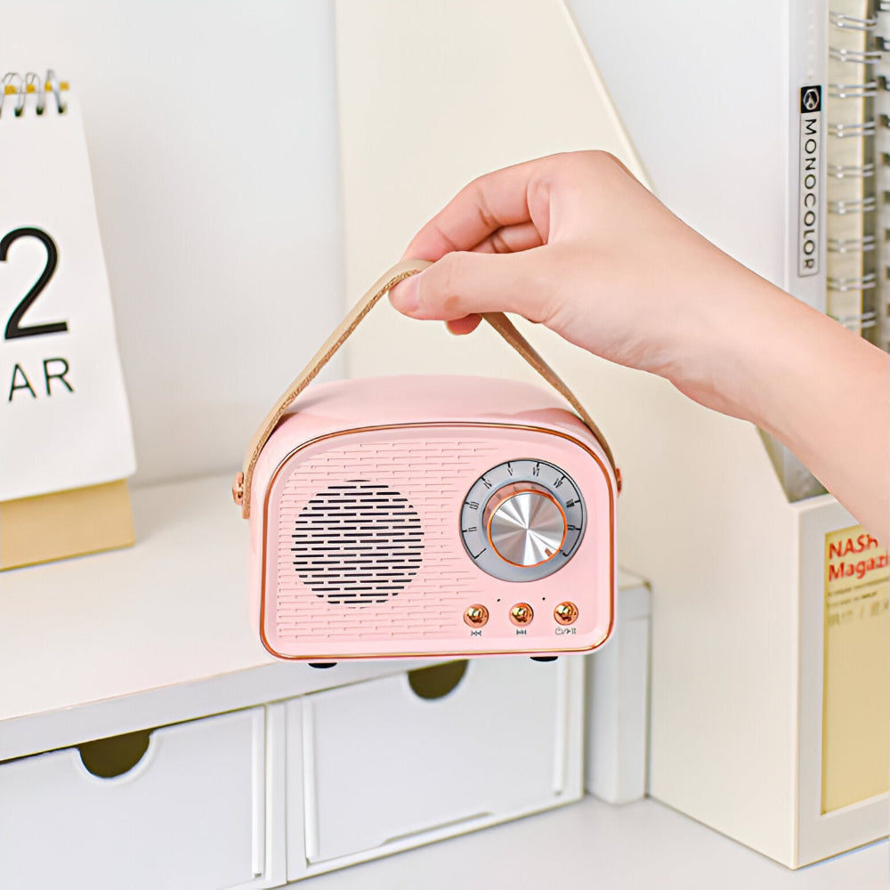 BowLift | SoundRetro Bluetooth Speaker – Wireless Vintage Speaker with Deep Sound & Retro Design