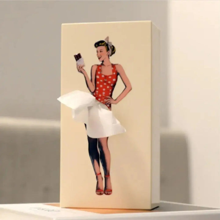 Retro Woman Tissue Box | Bowlift