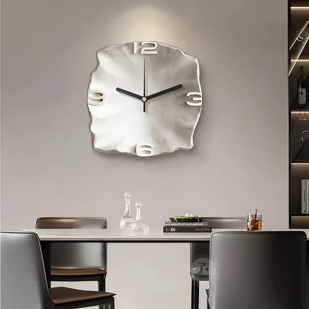 Sandstone Wall Clock – Modern 3D Design | Decorative for Living Rooms and Offices | Bowlift