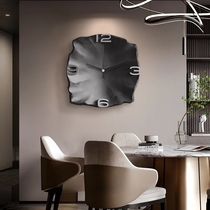 BowLift | Modern 3D Wall Clock – Large 30cm Designer Sandstone Clock with Silent Quartz Movement