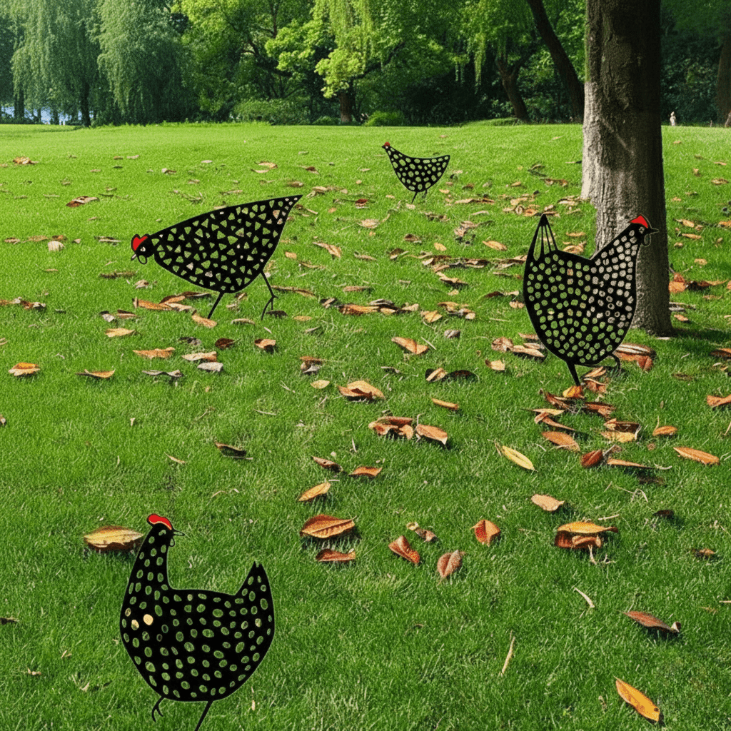 BowLift | Weather-resistant Metal Chicken Decoration for Rustic Gardens