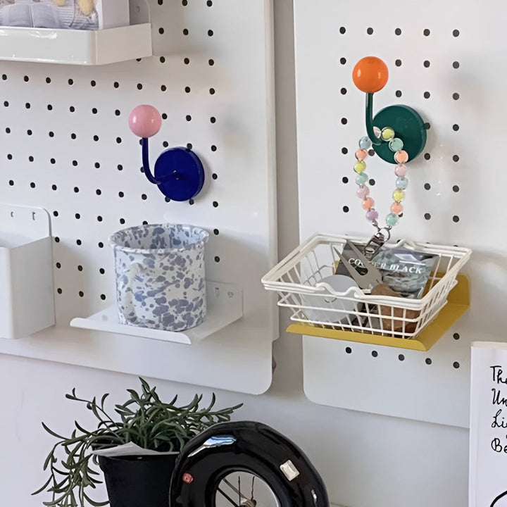 BowLift | MagneSphere Wooden Magnetic Wall Hooks – Colorful Storage Solution Without Drilling