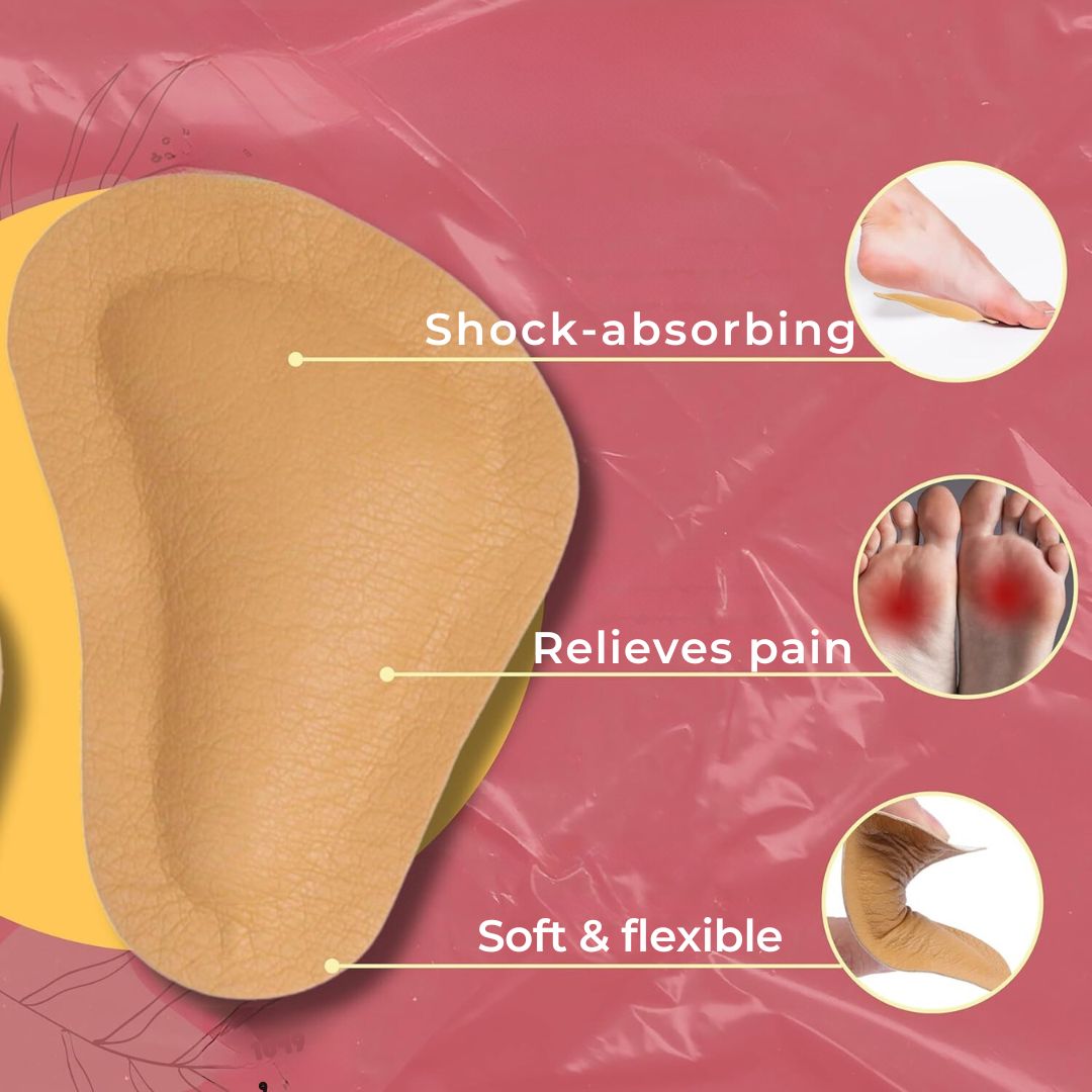 ComfortPad Front Foot Cushioning Relief | for Metatarsalgia Ball of Foot - Pain Shock Absorption - Daily Comfort for High Heels Bowlift