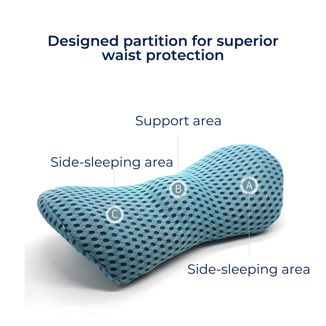 ComfortWave Lumbar Support Cushion | for Lower Back Pain Relief - Ergonomic Design for Office - Driving and Home Use Bowlift