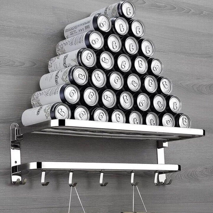 BowLift | Compact Movable Stainless Foldable Bathroom Rack