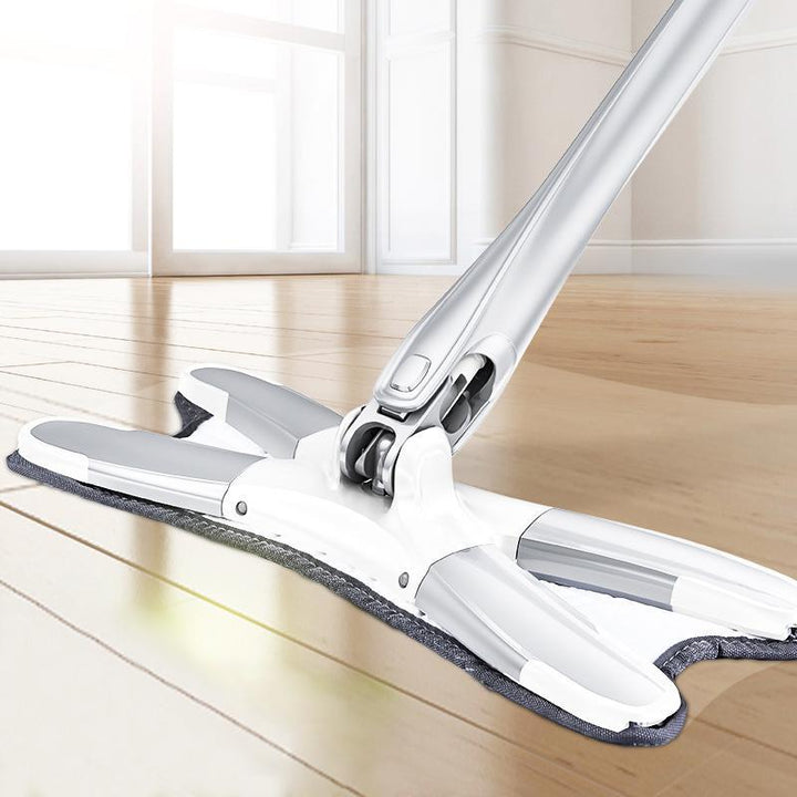 BowLift | Congis X type Microfiber floor mop with 3pcs mop cloth replace Hand free wash flat mop Manual Extrusion Household Cleaning Tools