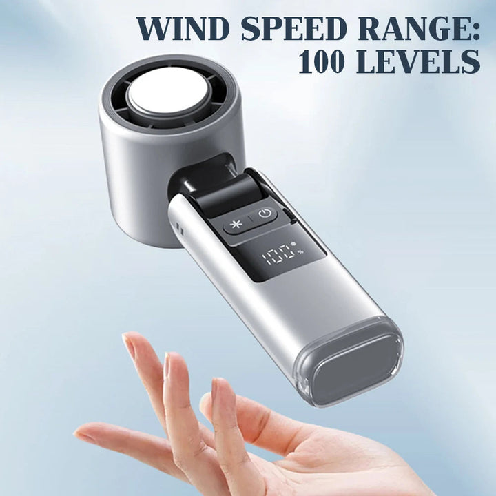 HandyFan Pro - Portable Foldable Fan with Digital Display and 4000mAh Battery | Bowlift