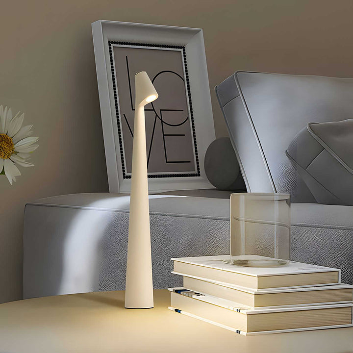 LunaSlim – Elegant Wireless Table Lamp with Adjustable Lighting Bowlift
