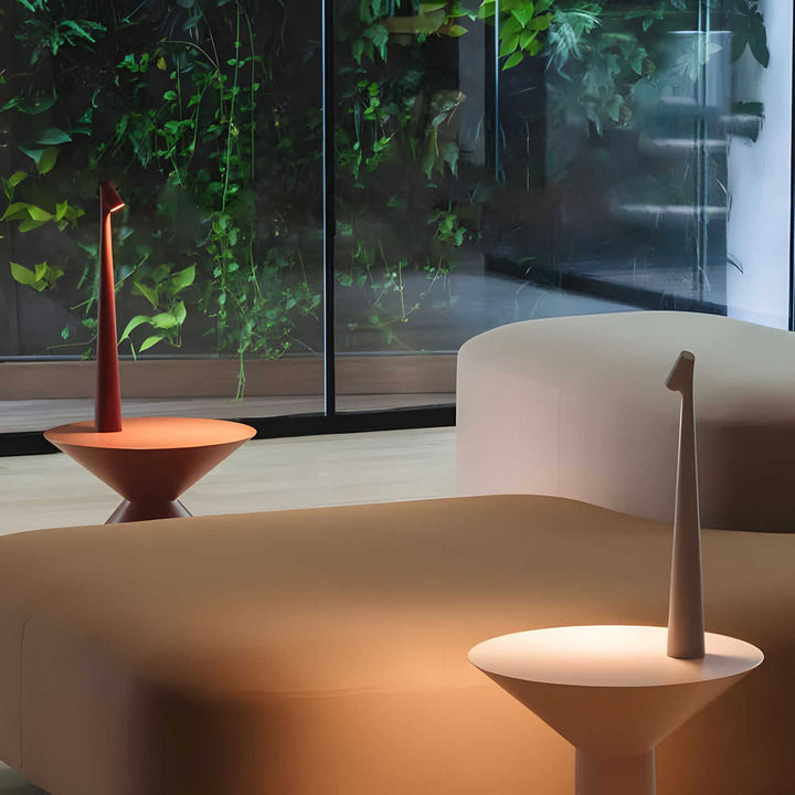 LunaSlim – Elegant Wireless Table Lamp with Adjustable Lighting Bowlift