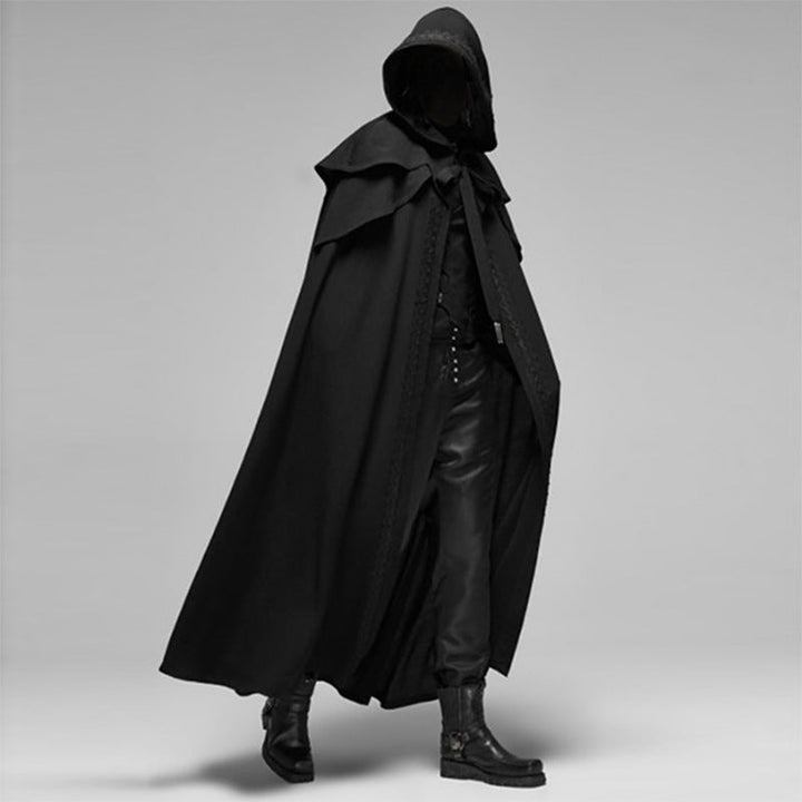 BowLift | Unisex Hooded Cloak | Gothic Velvet Cape | Black