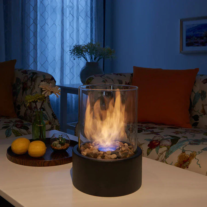 BowLift | Smoke-Free Tabletop Bioethanol Fireplace – Real Flames with Scandinavian Design