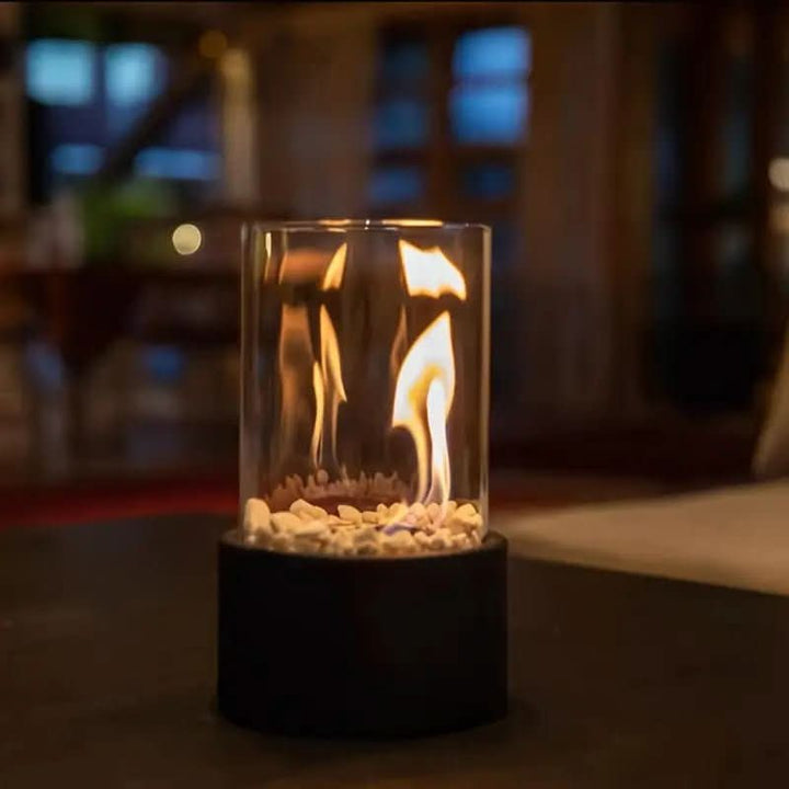 BowLift | Modern table fireplace with real flames & smokeless bioethanol firing